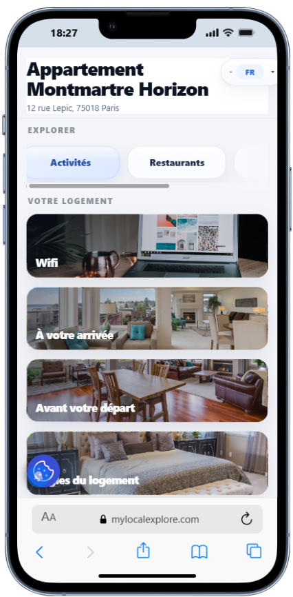 Aperçu du livret MyLocalExplore sur iPhone